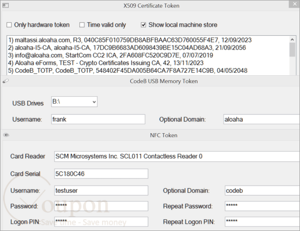 Codeb Credential Provider Screenshot