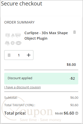 Curlipse 3Ds Max Shape Object Coupon Code