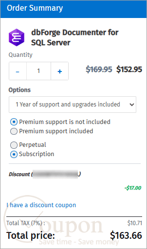Dbforge Documenter For Sql Server Coupon Code