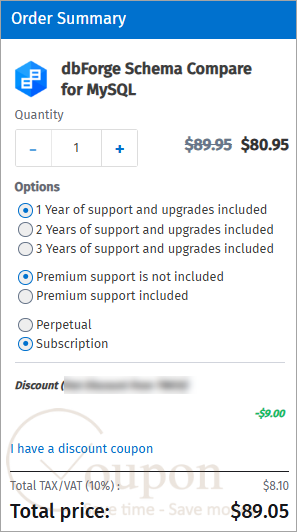 Dbforge Schema Compare For Mysql Coupon Code