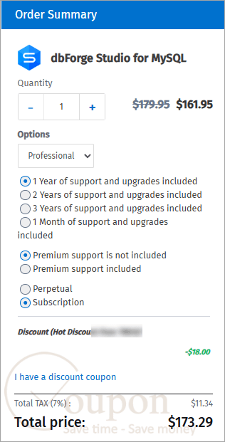 Devart Dbforge Studio For Mysql Coupon Code