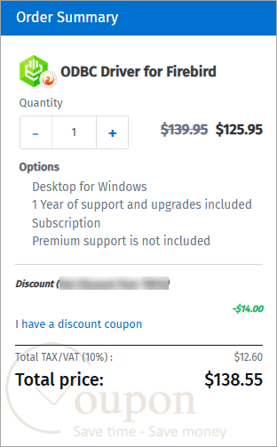 Devart Odbc Driver For Firebird Coupon Codes