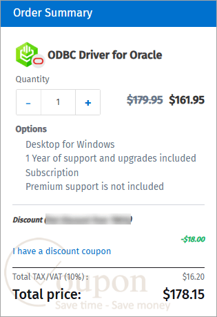 Devart Odbc Driver For Oracle Coupon Code
