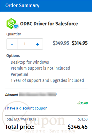 Devart Odbc Driver For Salesforce Coupon Code