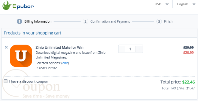 Epubor Zinio Unlimited Mate Coupon Code