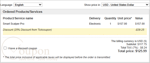 Fxautomater Smart Scalper Pro Coupon Code