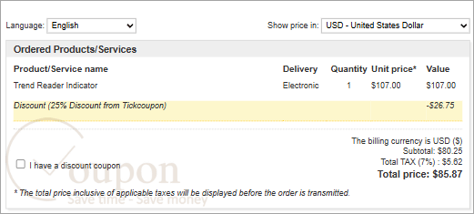 Fxautomater Trend Reader Indicator Coupon Code