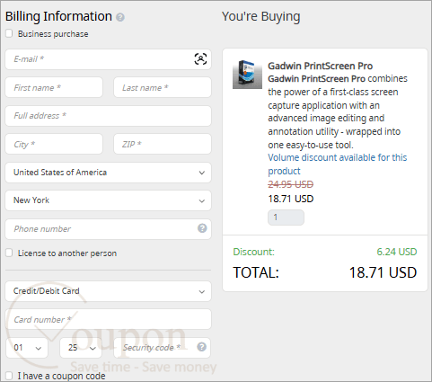 Gadwin Printscreen Pro Coupon Code