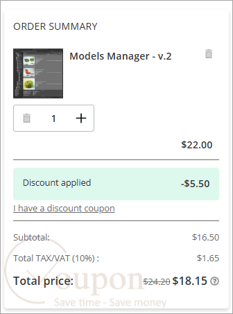 Models Manager Coupon Code