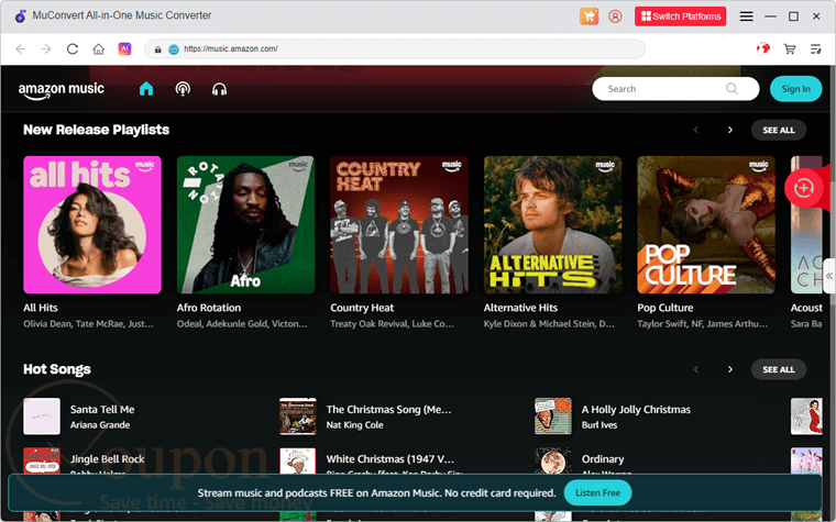 Muconvert Amazon Music Converter Screenshot