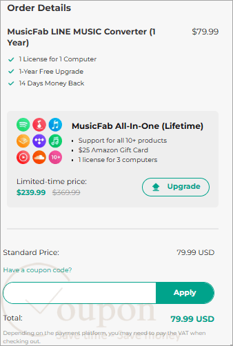 Musicfab Line Music Converter Coupon