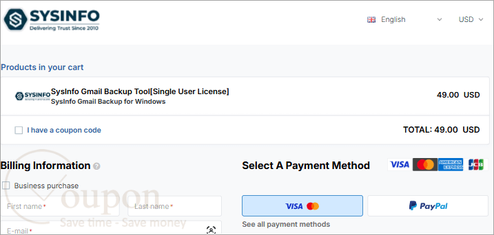 Sysinfo Gmail Backup Coupon Code