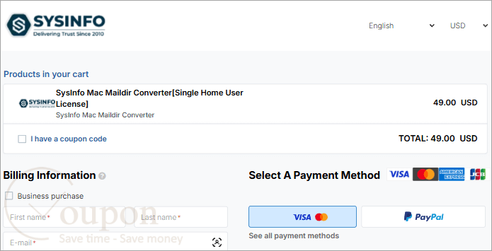 Sysinfo Mac Maildir Converter Coupon Code