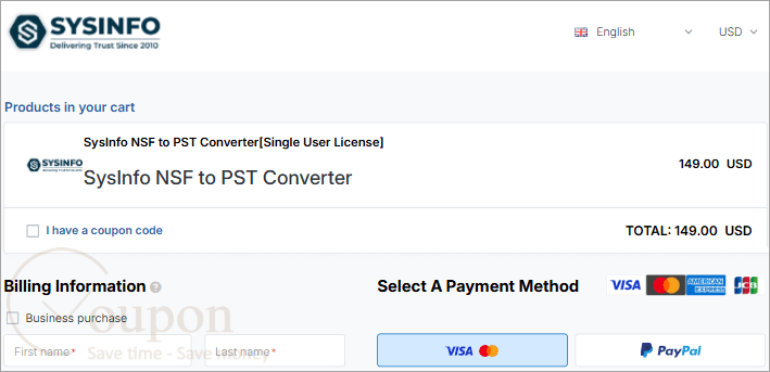 Sysinfo Nsf To Pst Converter Coupon Code