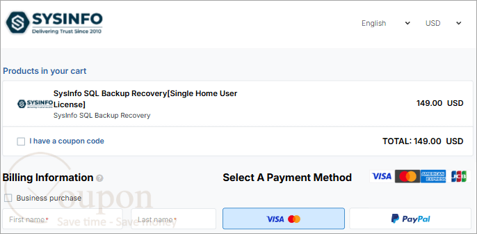 Sysinfo Sql Backup Recovery Coupon Code