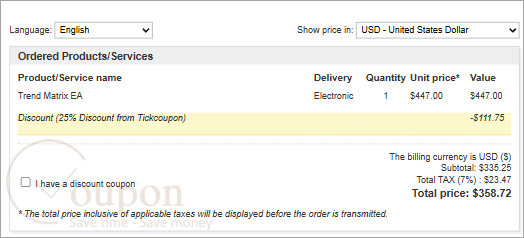 Trend Matrix Ea Coupon Code