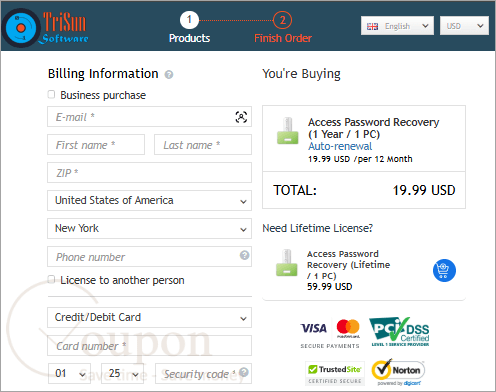 Trisun Access Password Recovery Coupon Code