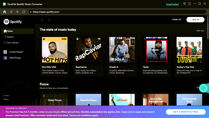 Tunefab Spotify Music Converter Screenhsot