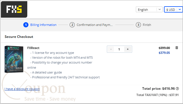 Fxreact Coupon Code