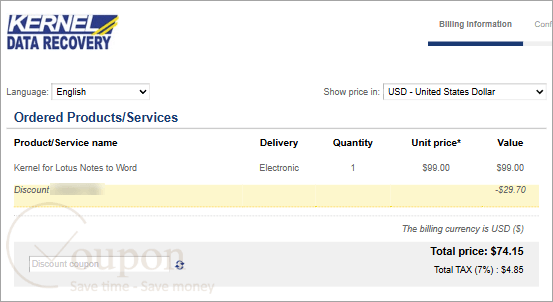 Kernel For Lotus Notes To Word Coupon Code