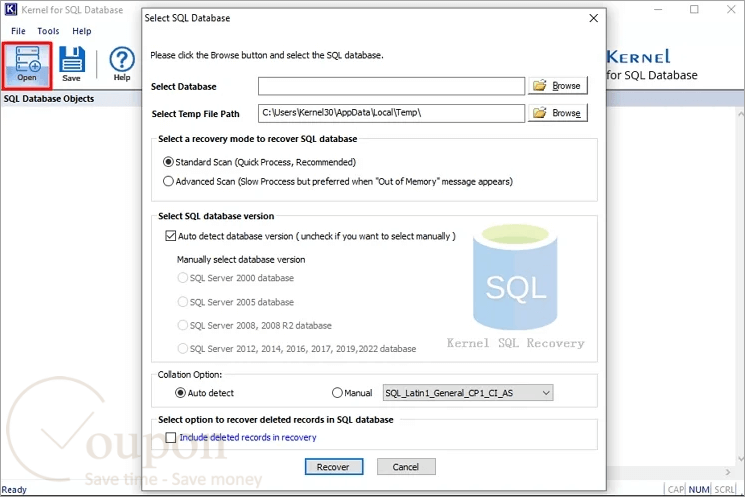 Kernel For Sql Database Screenshot