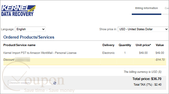 Kernel Import Pst To Amazon Workmail Coupon Code