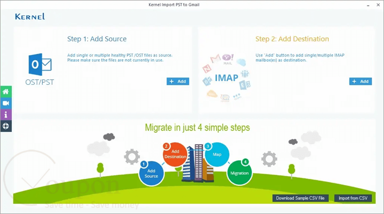 Kernel Import Pst To Gmail Screenshot
