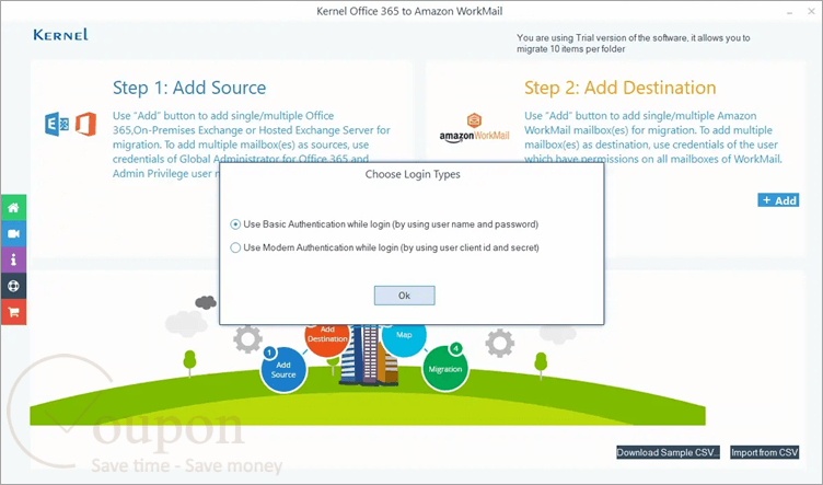 Kernel Office 365 To Amazon Workmail Screenshot