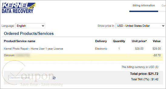 Kernel Photo Repair Coupon Code