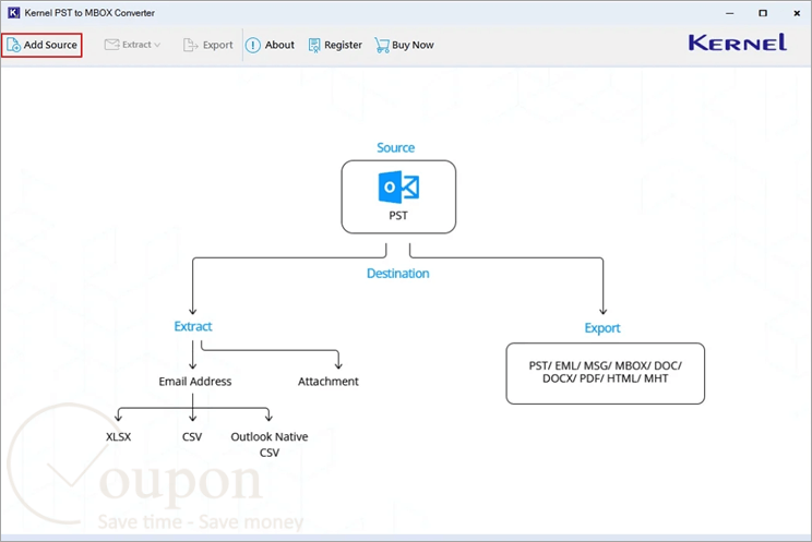 Kernel Pst To Mbox Converter Screenshot