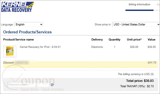 Kernel Recovery For Ipod Coupon Code