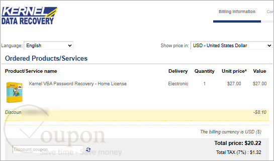 Kernel Vba Password Recovery Coupon Code