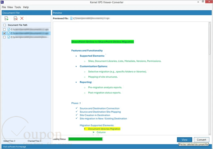Kernel Xps Converter Screenshot