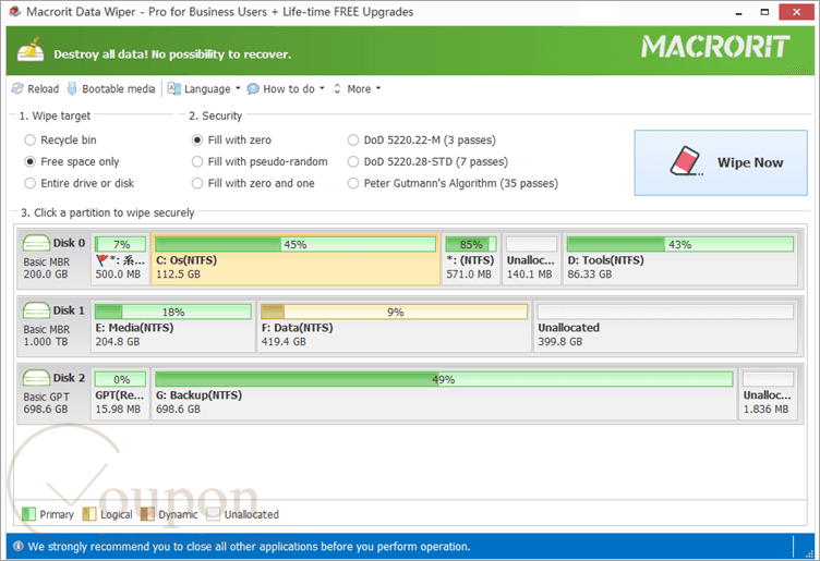 Macrorit Data Wiper Screenshot