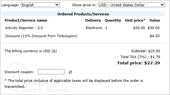 Unistal Activity Reporter Coupon Code