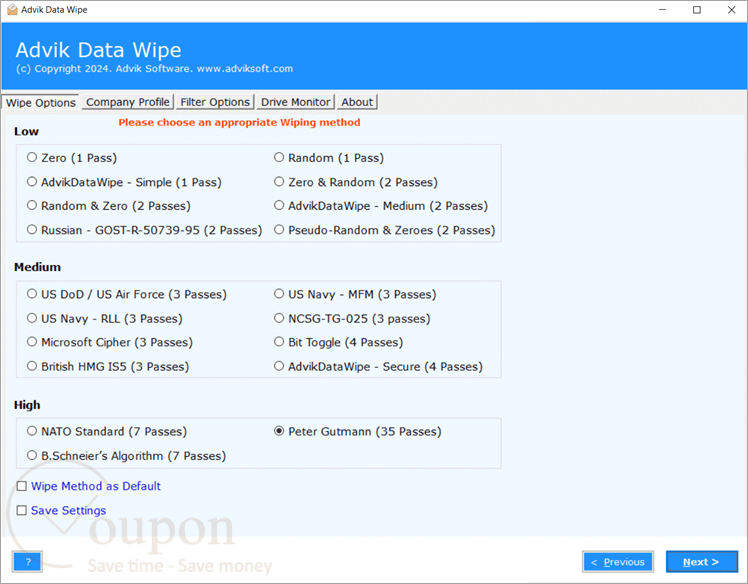 Advik Data Wipe Screenshot