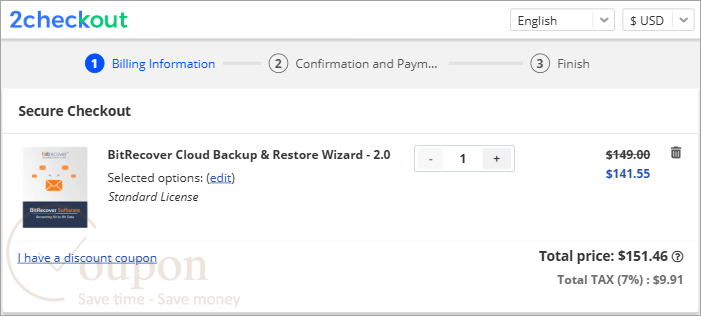 Bitrecover Cloud Backup Restore Wizard Coupon Code 1