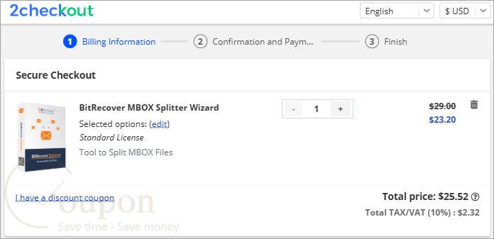 Bitrecover Mbox Splitter Wizard Coupon Code