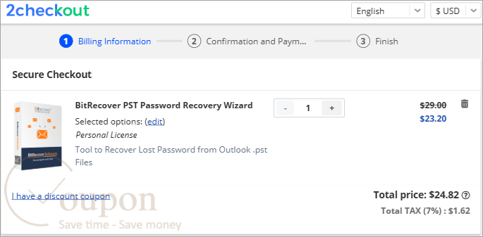 Bitrecover Pst Password Recovery Wizard Coupon Code