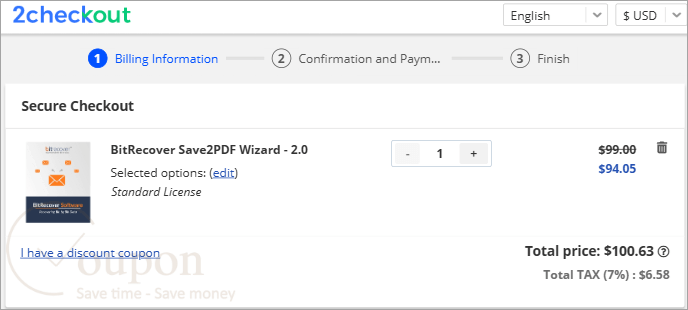 Bitrecover Save2Pdf Wizard Coupon Code