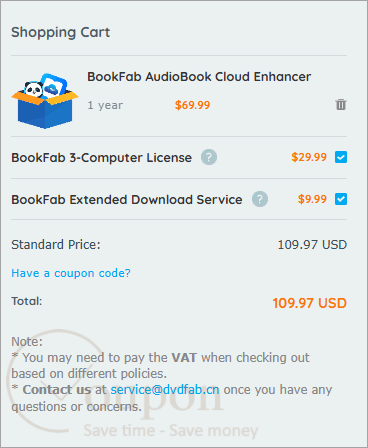 Bookfab Audiobook Cloud Enhancer Coupon Code