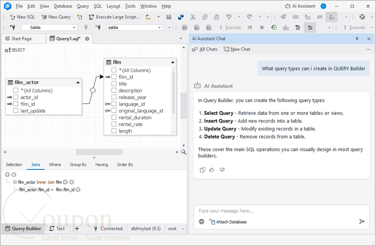 Dbforge Query Builder For Mysql Screenshot 1
