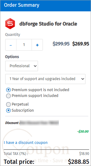 Dbforge Studio For Oracle Coupon Code