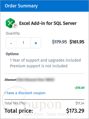 Excel Add In For Sql Server Coupon Code