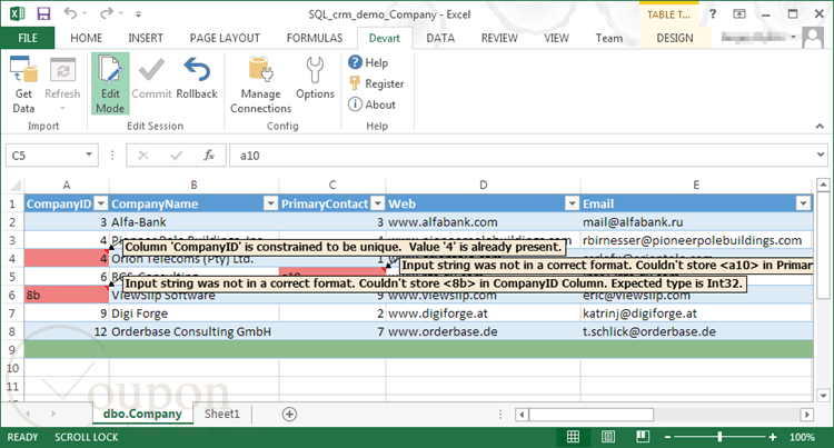 Excel Add In For Sql Server Screenshot