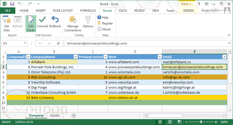Excel Add In For Sqlite Screenshot