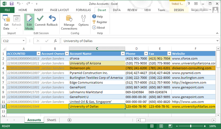 Excel Add In For Zoho Crm Screenshot
