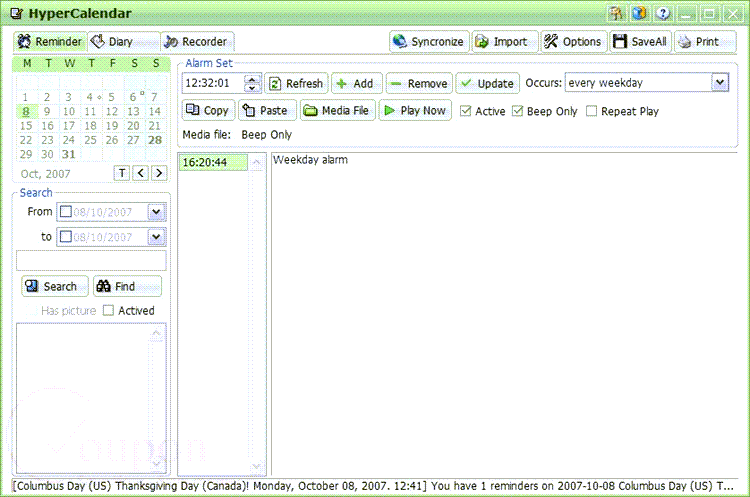 Hypercalendar Pro Screenshot