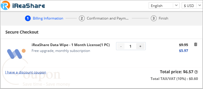 Ireashare Data Wipe Coupon Code