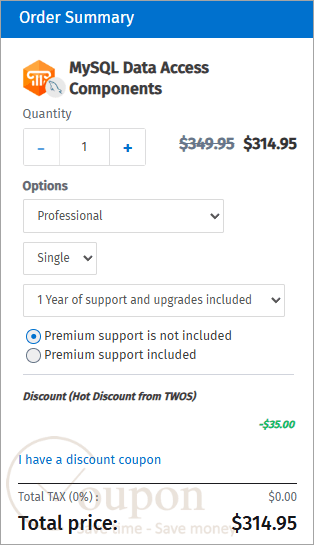 Mysql Data Access Components Coupon Code
